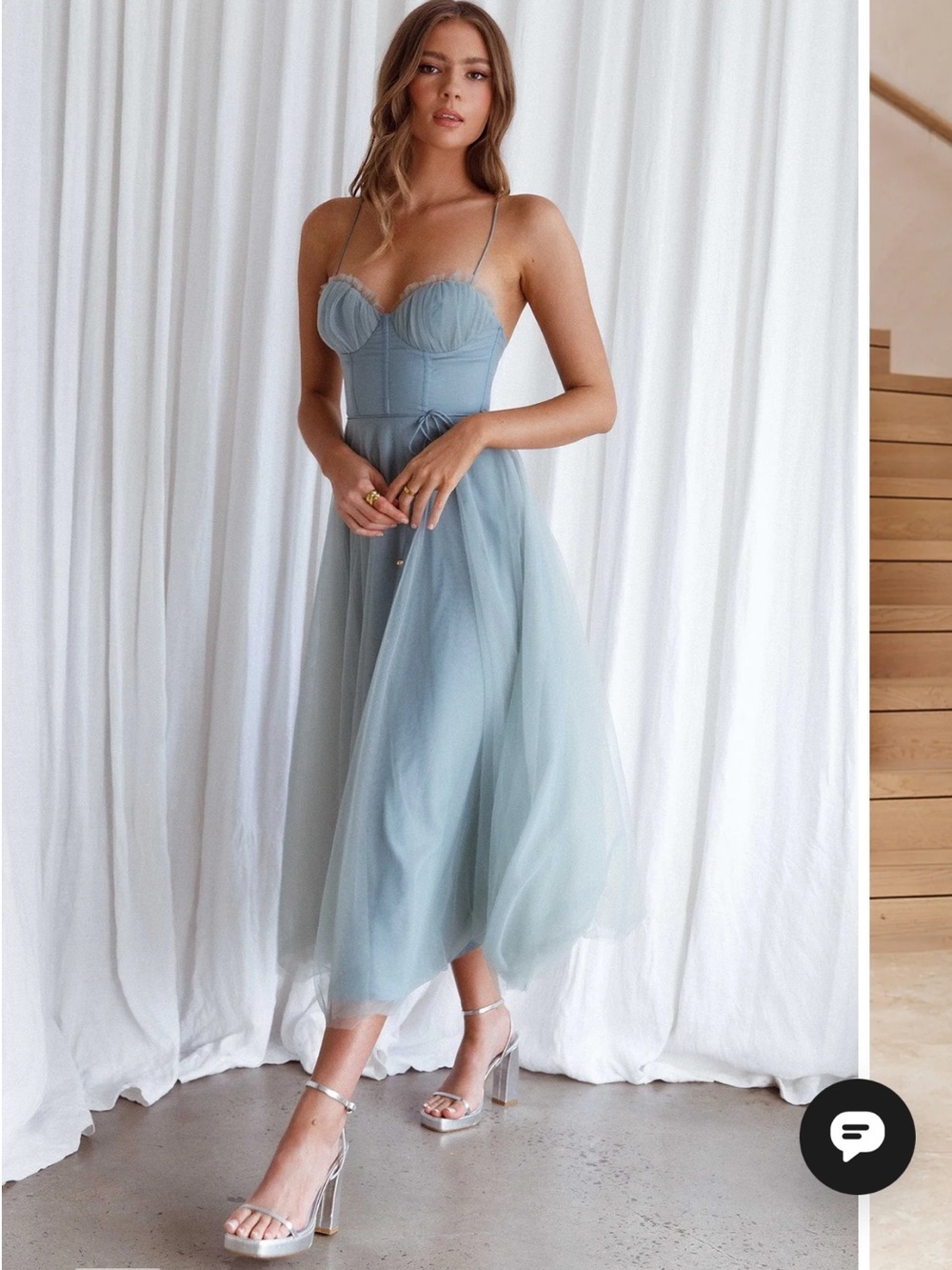 NWT Selfie Leslie Sage tulle midi dress